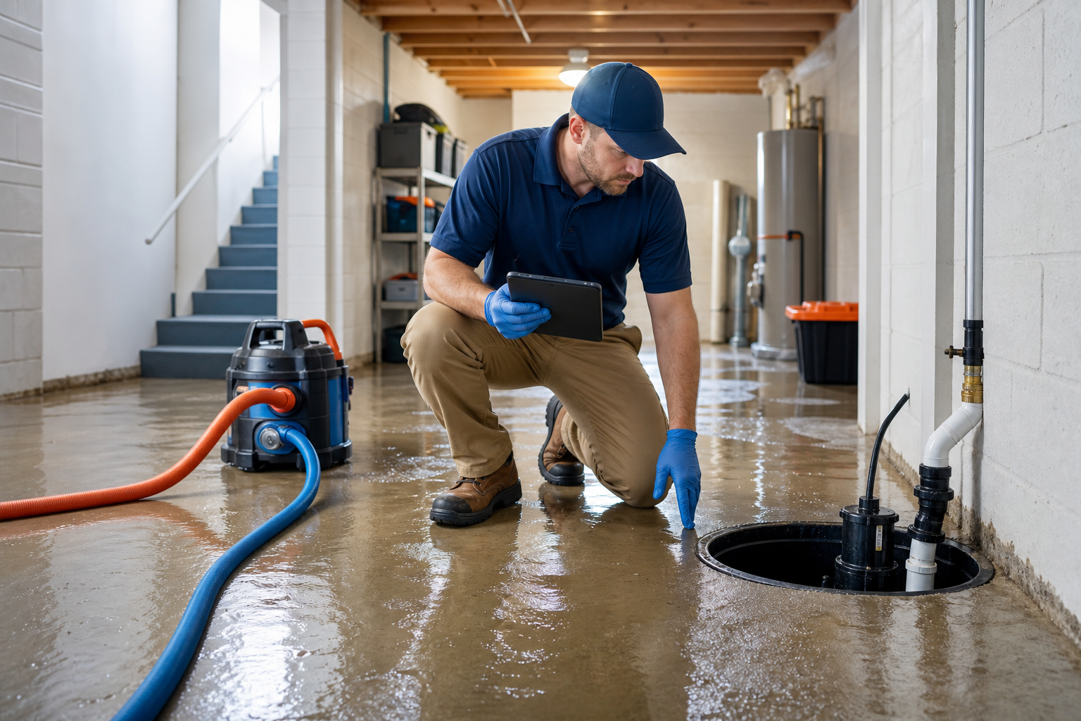 Basement Flooding Cleanup Help service help from Sump Pump Co.