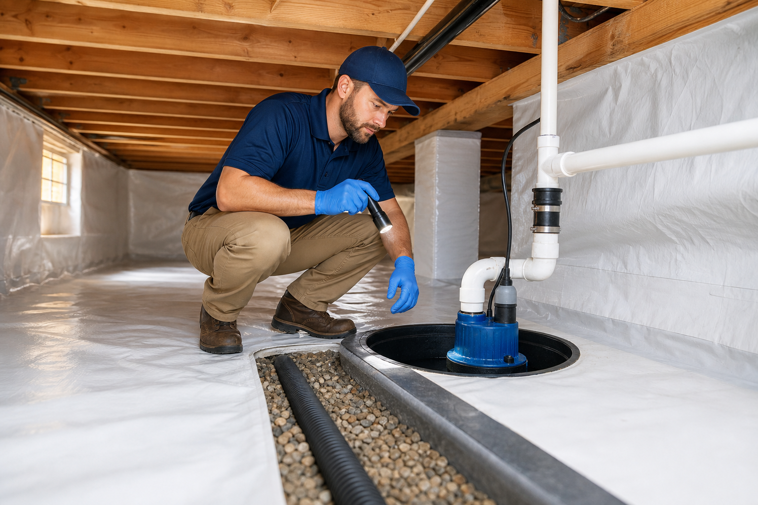Crawl Space Sump Pump Service service help from Sump Pump Co.