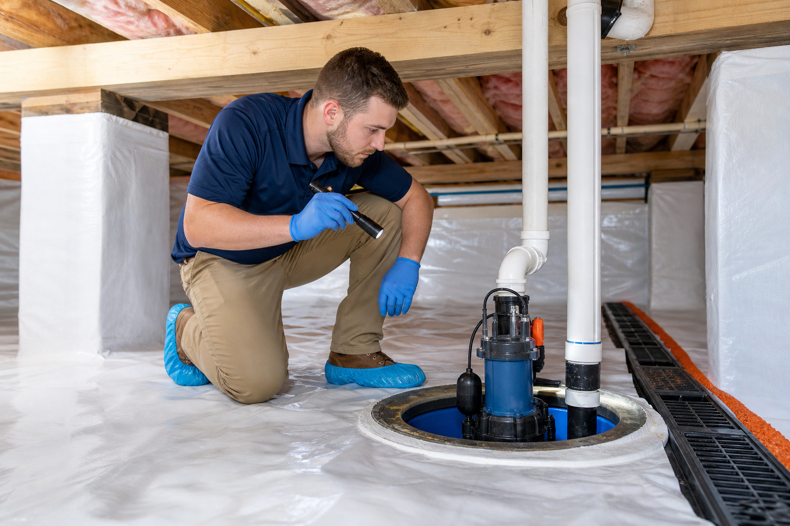 Local crawl space sump pump service information and service options