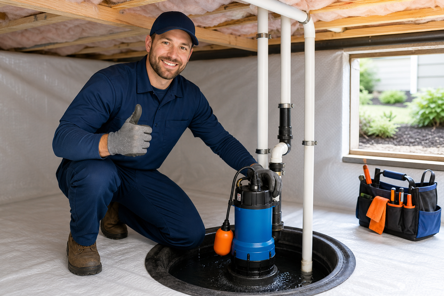 Crawl Space Sump Pump Service referral service call support