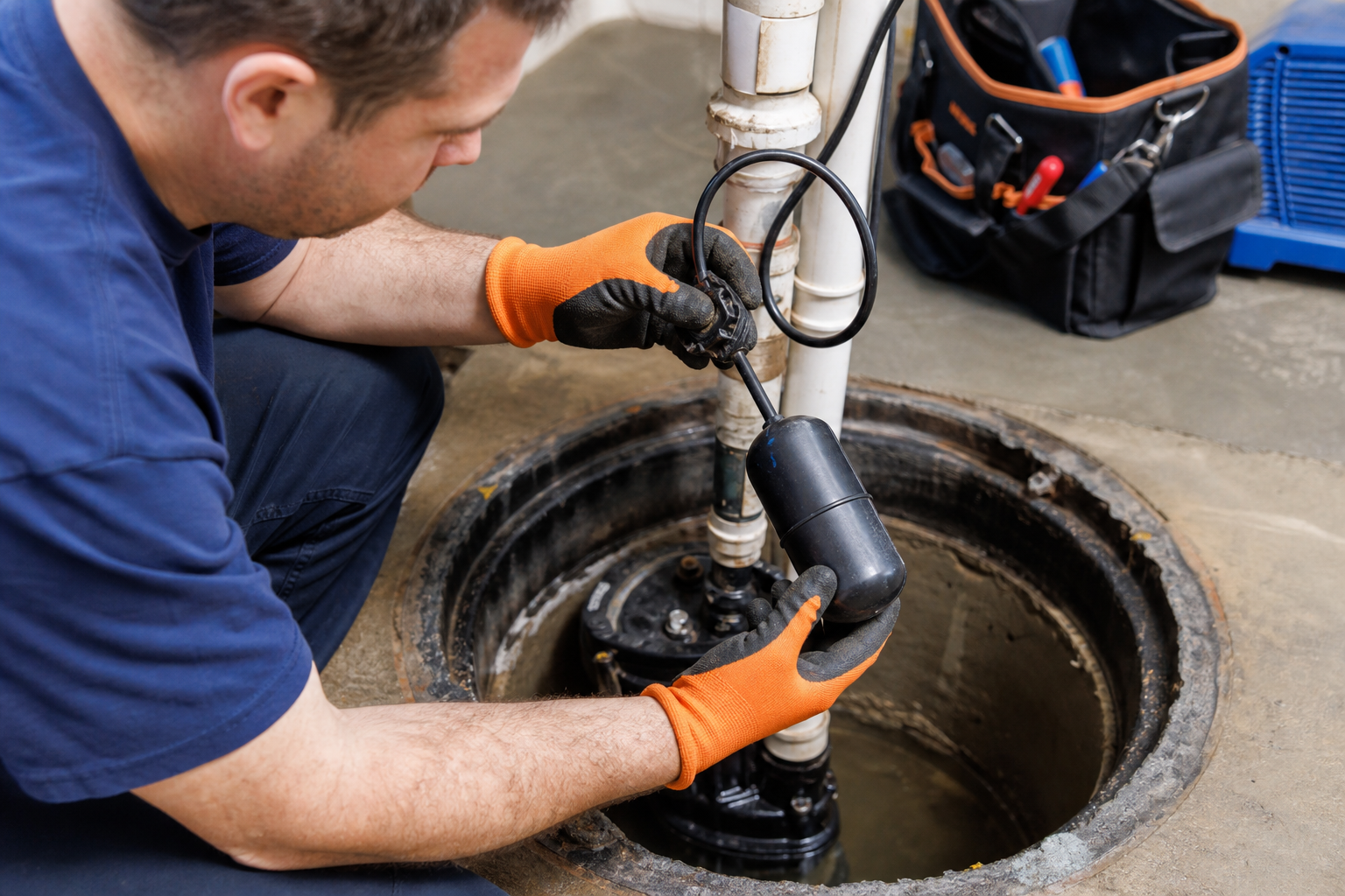 Local sump pump float switch repair information and service options