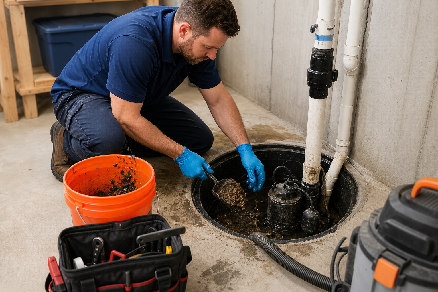 Local sump pump pit cleaning information and service options