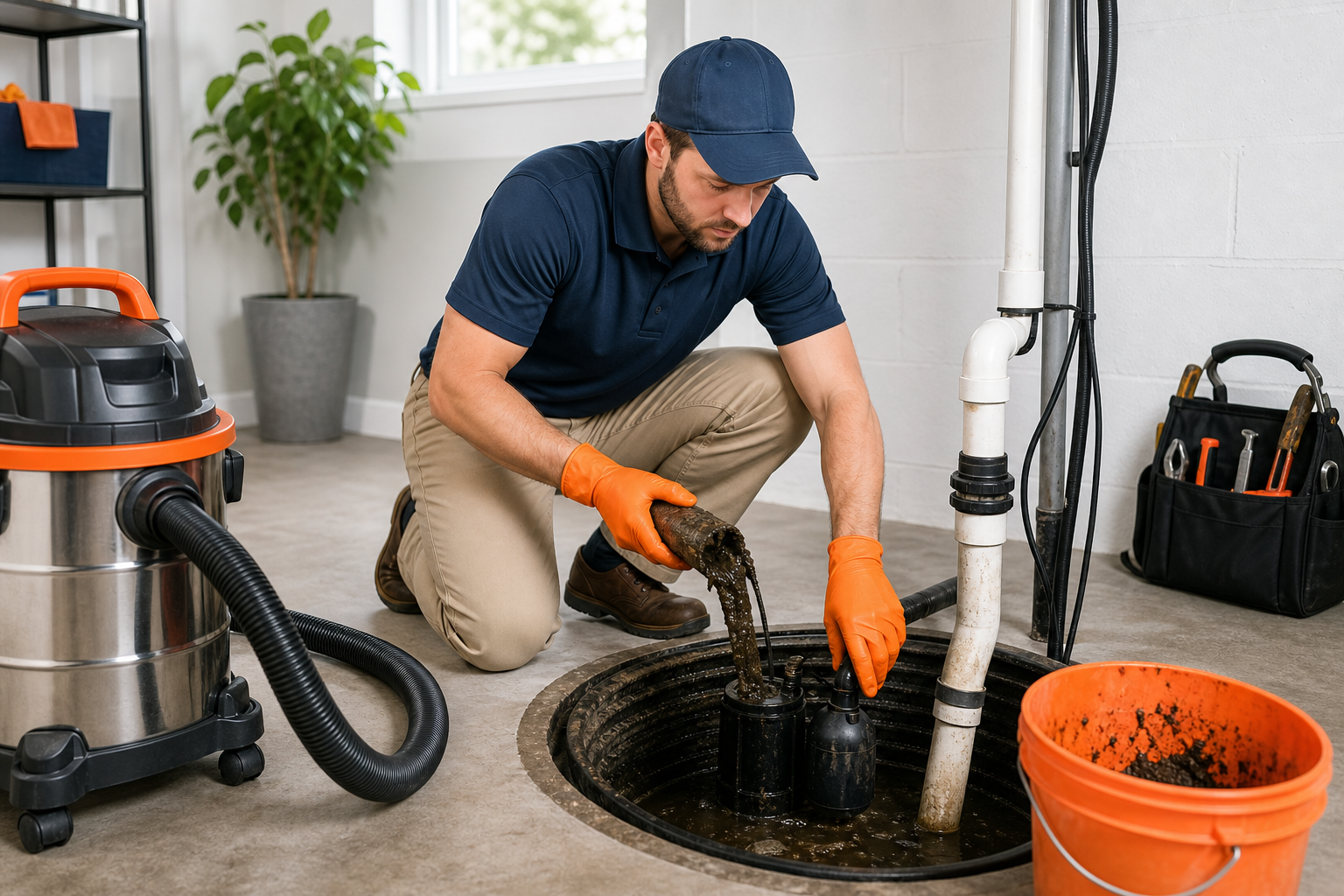 Sump Pump Pit Cleaning referral service call support