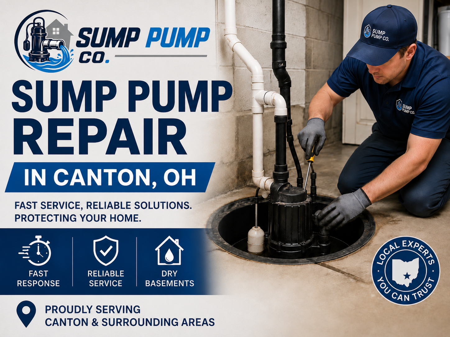 Sump Pump Repair in Canton OH from Sump Pump Co.