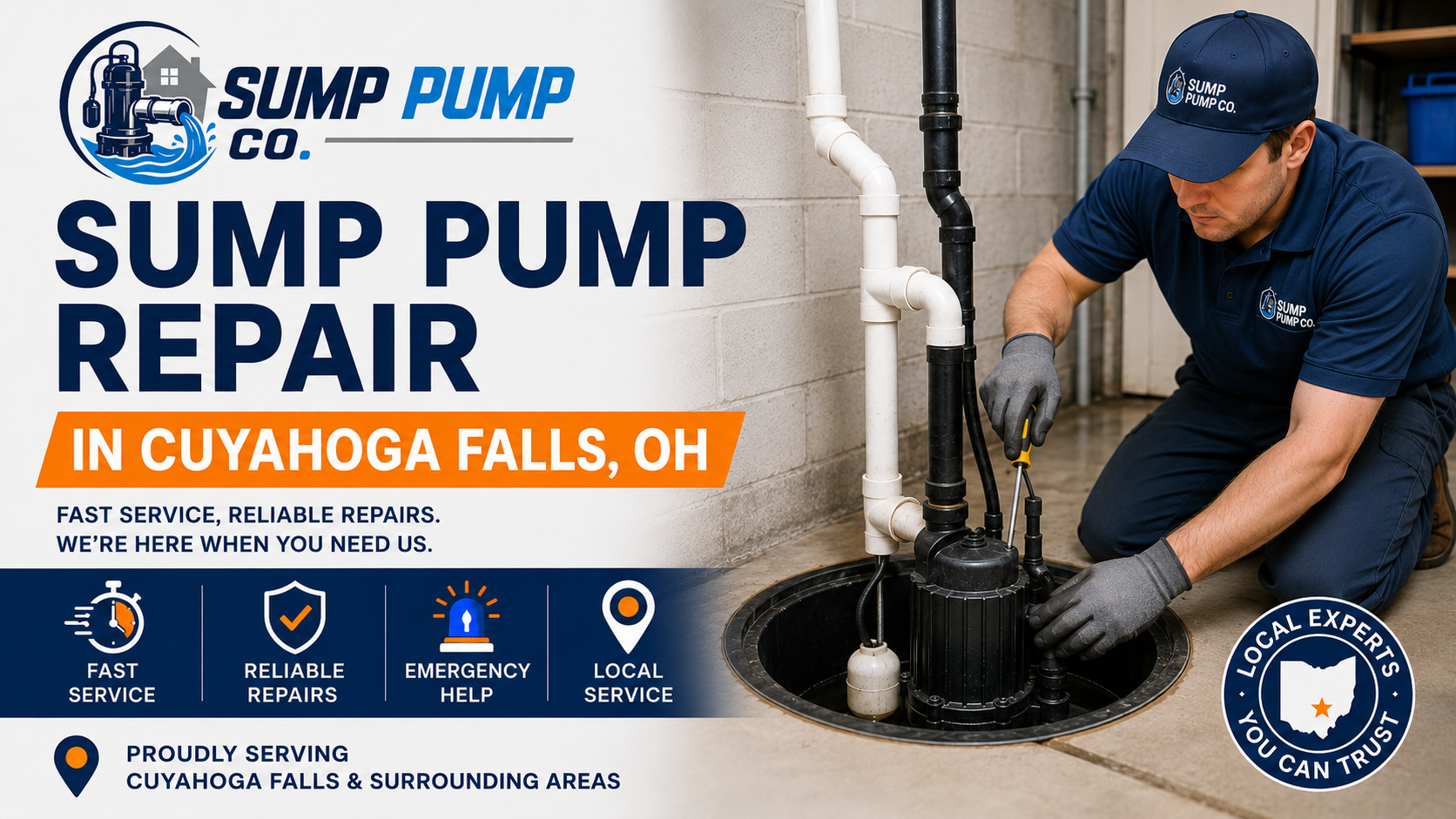 Sump Pump Repair in Cuyahoga Falls OH from Sump Pump Co.