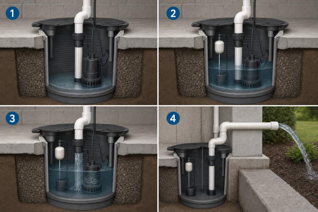 Sumppumpco How Sump Pump Cycle Works