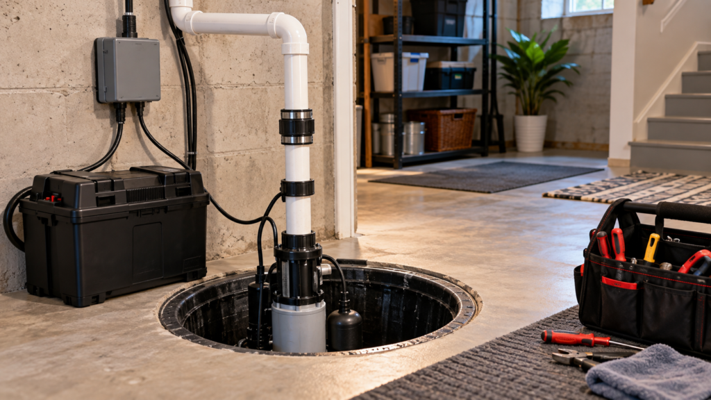 Sump Pump Co services hub image for Ohio sump pump repair installation replacement battery backup systems and basement water help