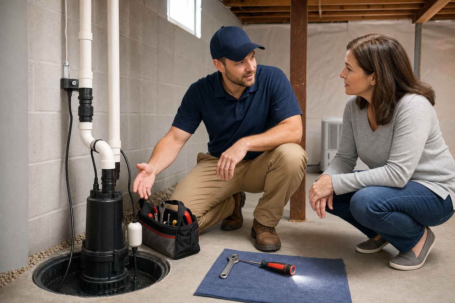 Sump Pump Repair referral service support in Brunswick OH