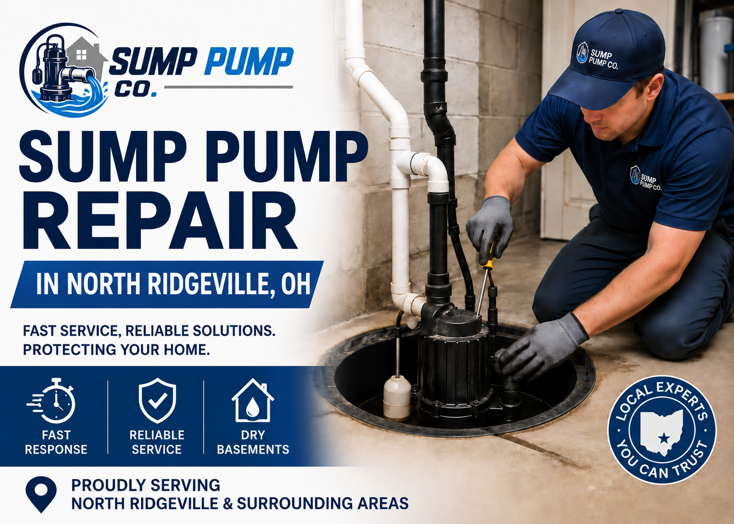 Sump Pump Repair in North Ridgeville OH from Sump Pump Co.